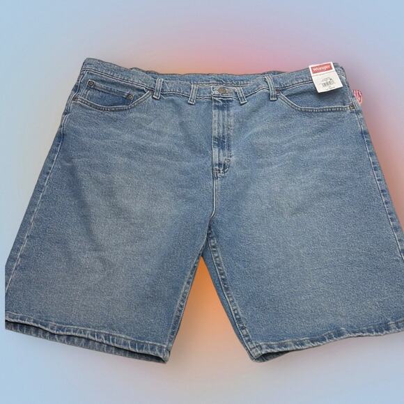 WRANGLER Men’s 44 Relaxed Fit Blue Jean Shorts - Picture 1 of 4